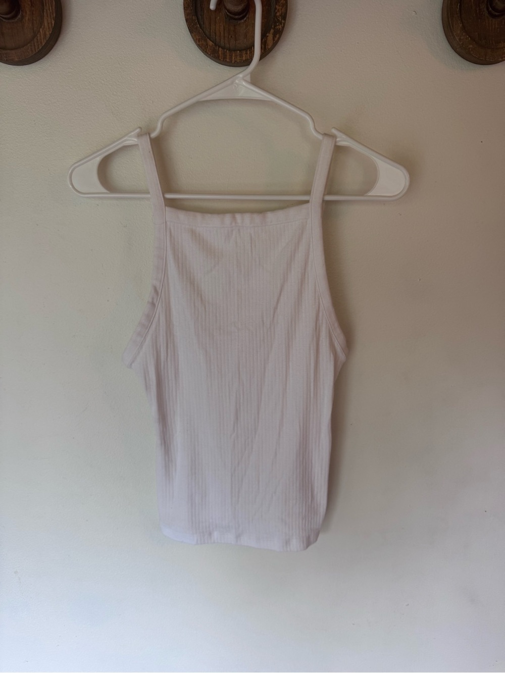 Intimately Free People White Ribbed Square-Neck Tank Top size small
